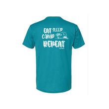 Load image into Gallery viewer, Eat Sleep Camp Repeat Short Sleeve T-Shirt