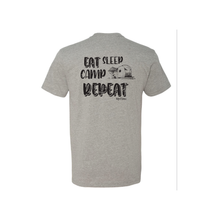 Load image into Gallery viewer, Eat Sleep Camp Repeat Short Sleeve T-Shirt
