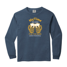 Load image into Gallery viewer, Here For The Beer and Fishing Long Sleeve
