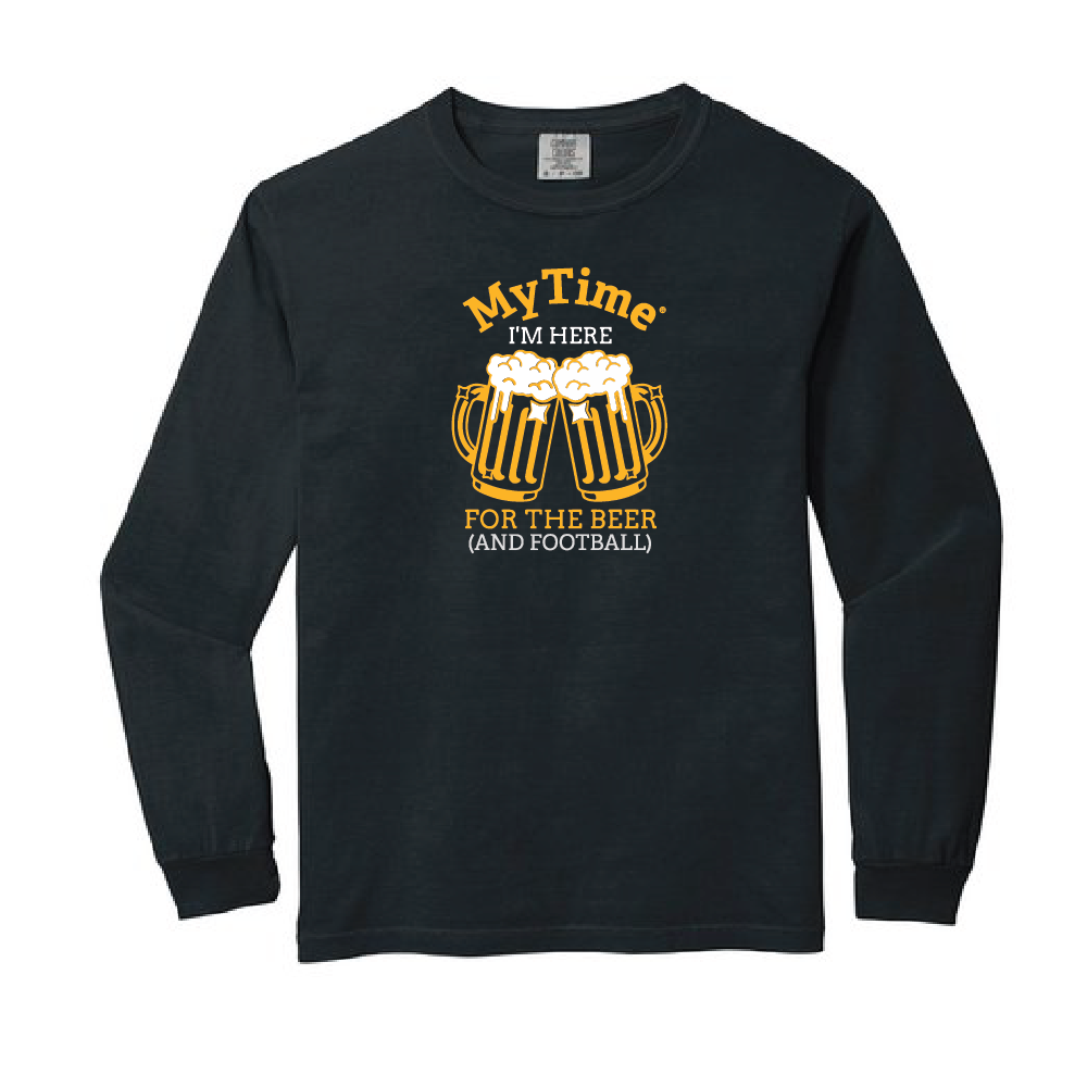 Here For The Beer and Football Long Sleeve