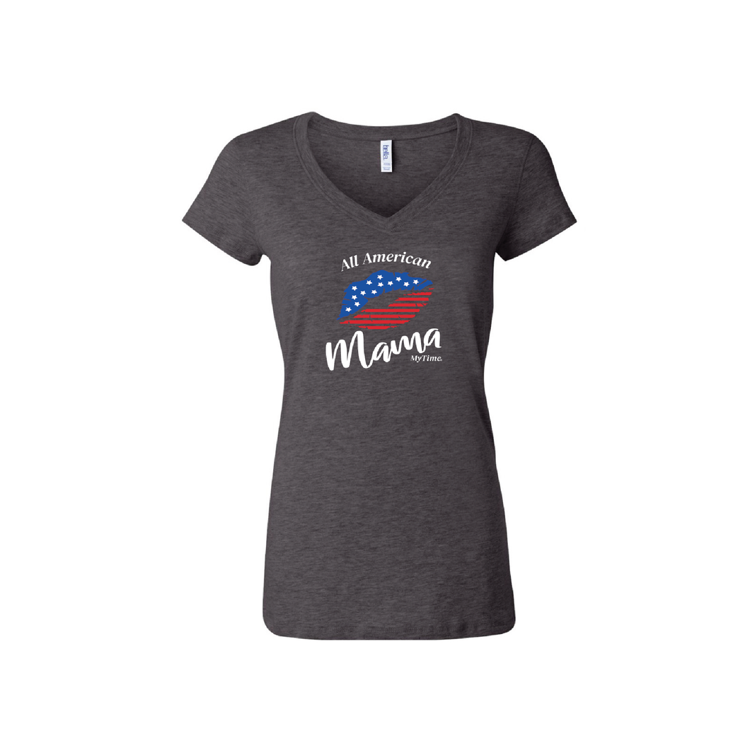 All American Mama V-Neck Tee